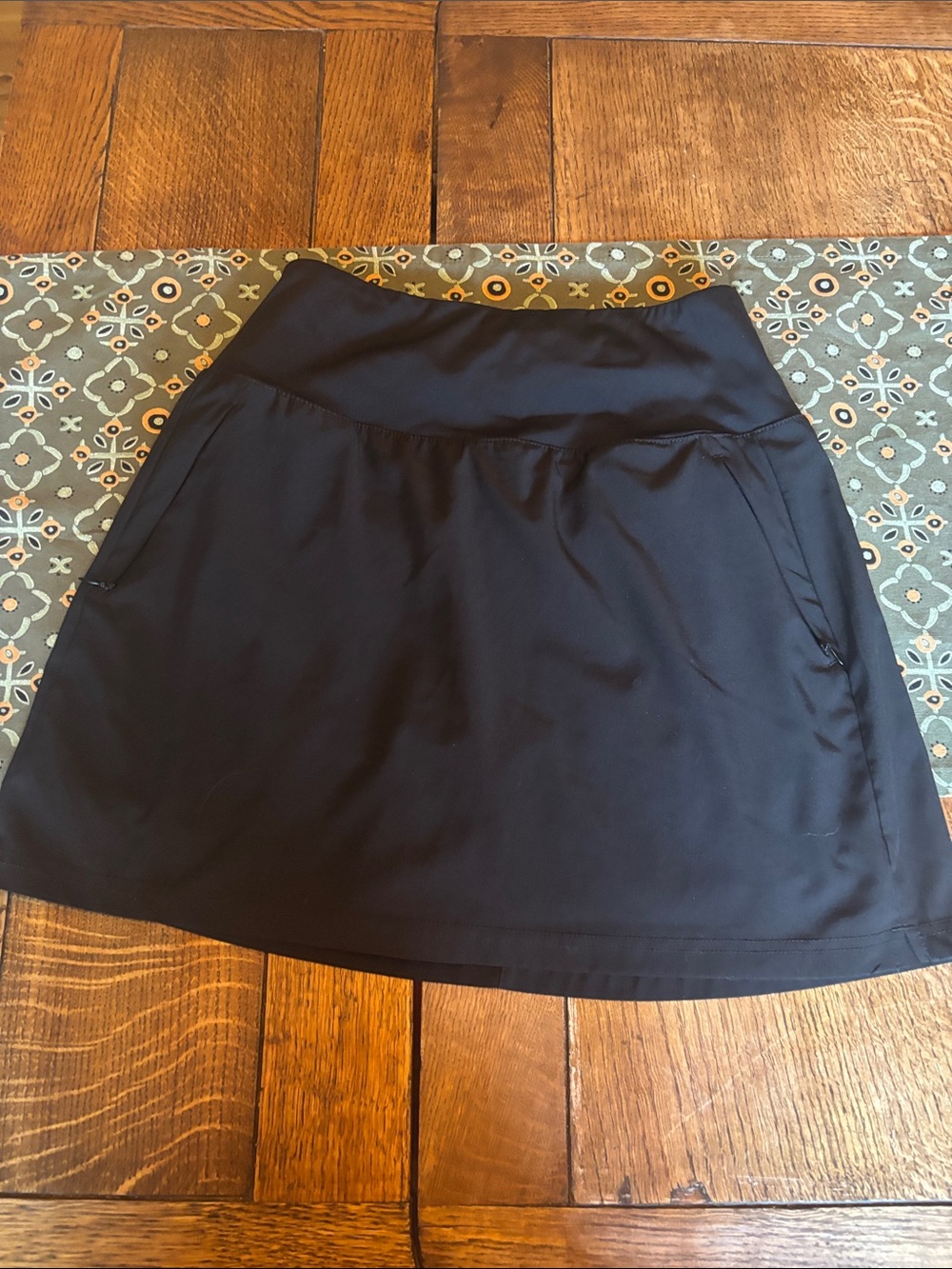 Women's Black A-Line Active Skort with Pockets